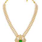 Peora Heritage Emerald Pearl Long Haram Set