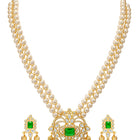 Peora Heritage Emerald Pearl Long Haram Set