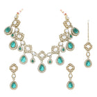 Gold Plated Purple Kundan Bridal Necklace Set