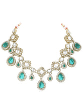 Gold Plated Purple Kundan Bridal Necklace Set