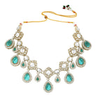 Gold Plated Purple Kundan Bridal Necklace Set