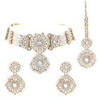Gold Plated White Kundan Choker for Women