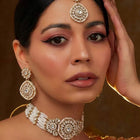 Gold Plated White Kundan Choker for Women