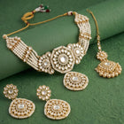Gold Plated White Kundan Choker for Women