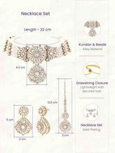 Gold Plated White Kundan Choker for Women