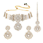 Gold Plated White Kundan Choker for Women