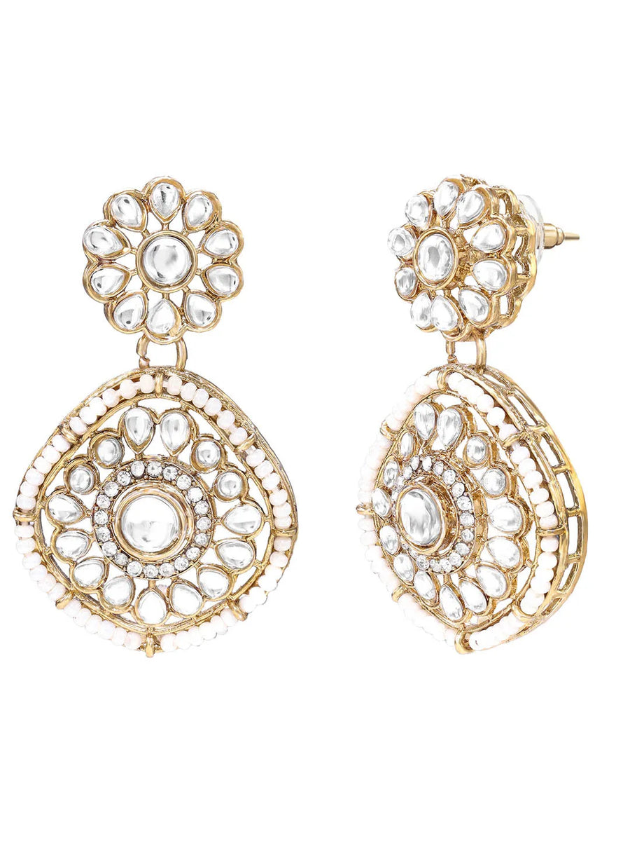 Gold Plated White Kundan Choker for Women