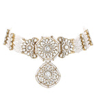 Gold Plated White Kundan Choker for Women