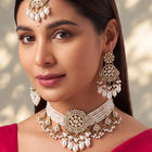 Gold Plated Kundan Pearl Grand Necklace Set