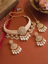 Gold Plated Kundan Pearl Grand Necklace Set