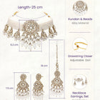 Gold Plated Kundan Pearl Grand Necklace Set