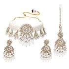 Gold Plated Kundan Pearl Grand Necklace Set