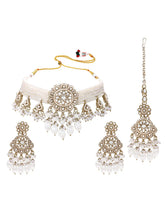 Gold Plated Kundan Pearl Grand Necklace Set