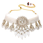 Gold Plated Kundan Pearl Grand Necklace Set