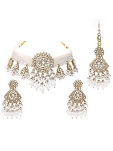 Gold Plated Kundan Pearl Grand Necklace Set