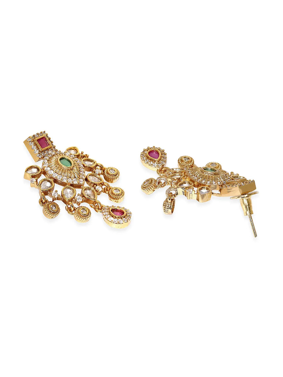 Gold Plated Kundan Bridal Jewellery Set
