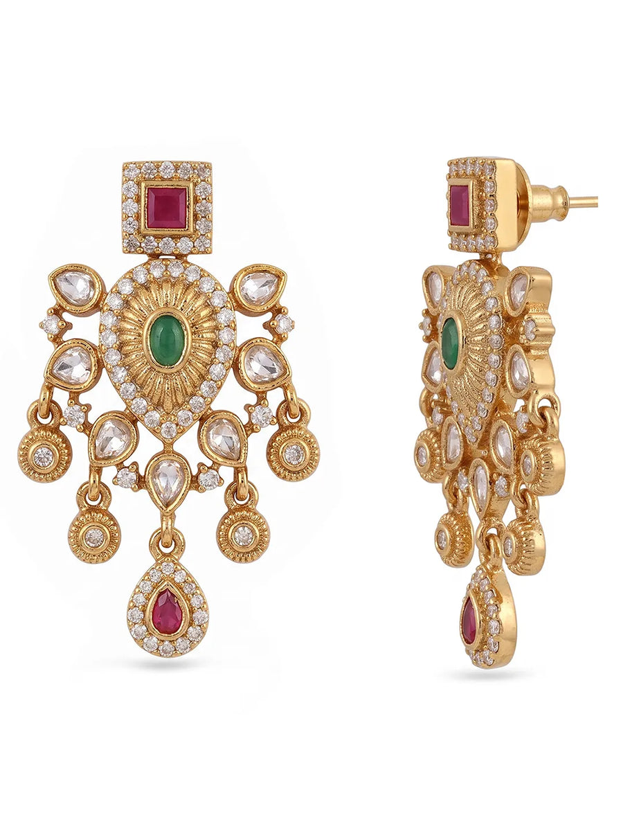 Gold Plated Kundan Bridal Jewellery Set