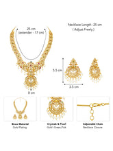 Gold Plated Kundan Statement Necklace Set