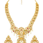 Gold Plated Kundan Statement Necklace Set