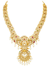 Gold Plated Kundan Statement Necklace Set