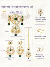 Gold Plated Green Crystal Bead Bridal Set
