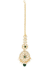 Gold Plated Green Crystal Bead Bridal Set