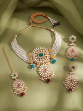 Kundan Multi Colour Choker Jewellery Set for Women