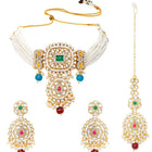Kundan Multi Colour Choker Jewellery Set for Women