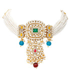 Kundan Multi Colour Choker Jewellery Set for Women