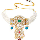 Kundan Multi Colour Choker Jewellery Set for Women