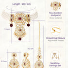 Kundan Ruby Pearl Choker Jewellery Set for Women