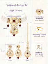 Kundan Ruby Pearl Choker Jewellery Set for Women
