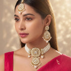 Kundan White Pearl Choker Jewellery Set for Women