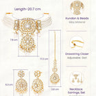 Kundan White Pearl Choker Jewellery Set for Women