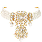 Kundan White Pearl Choker Jewellery Set for Women