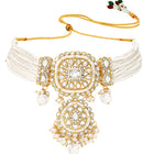Kundan White Pearl Choker Jewellery Set for Women