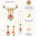 Gold Plated Royal Kundan Multi colour Choker set