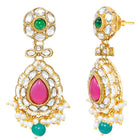 Gold Plated Royal Kundan Multi colour Choker set