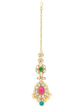 Gold Plated Royal Kundan Multi colour Choker set