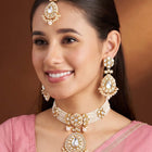 Gold Plated Royal Pearl Kundan Choker set