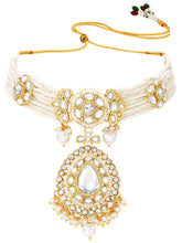 Gold Plated Royal Pearl Kundan Choker set