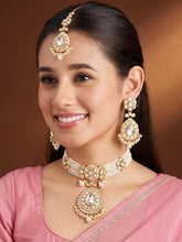 Gold Plated Royal Pearl Kundan Choker set
