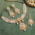 Gold Plated Royal Pearl Kundan Choker set
