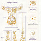 Gold Plated Royal Pearl Kundan Choker set