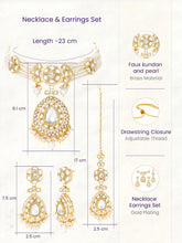 Gold Plated Royal Pearl Kundan Choker set