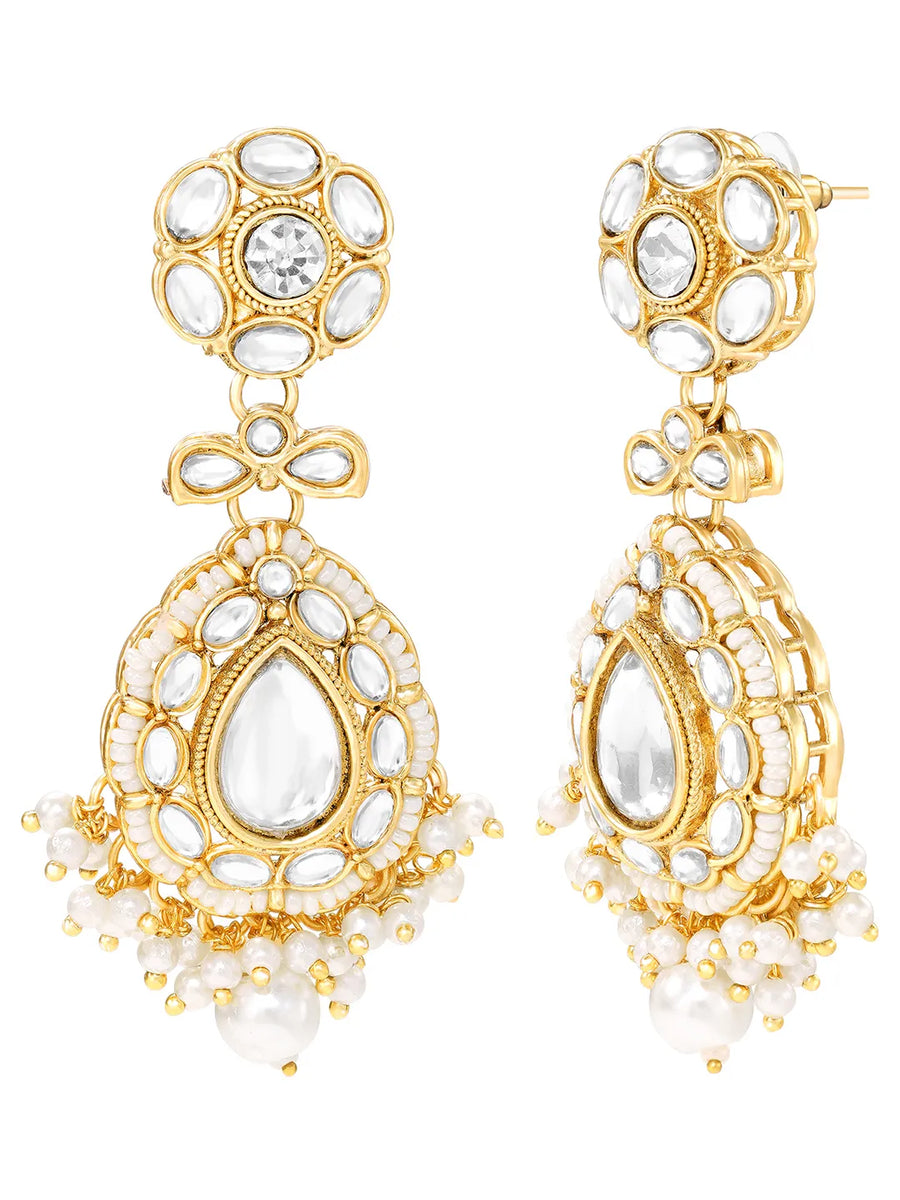 Gold Plated Royal Pearl Kundan Choker set