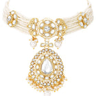 Gold Plated Royal Pearl Kundan Choker set