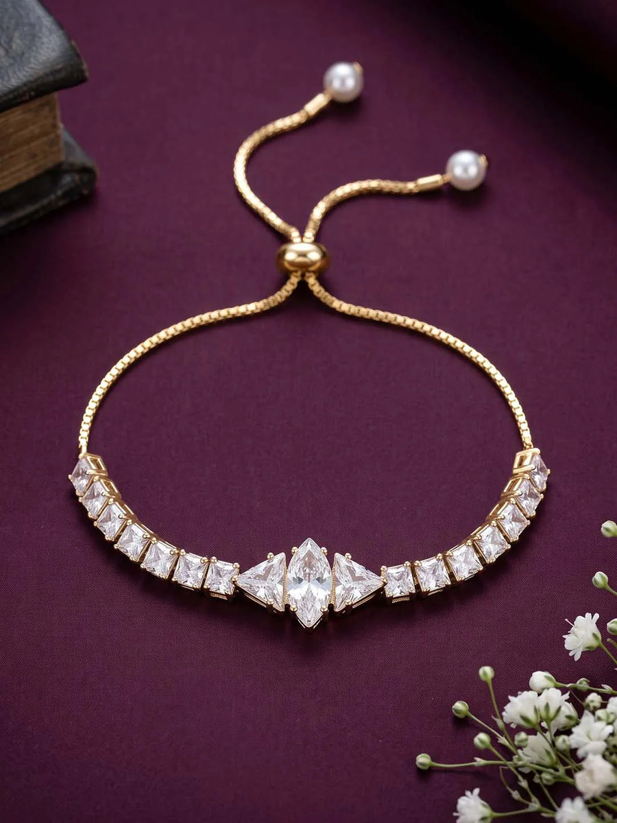Gold Plated Couture Bow Bracelet