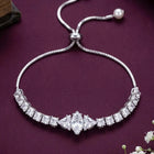 Rodium Plated Couture Bow Bracelet