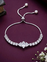Rodium Plated Couture Bow Bracelet